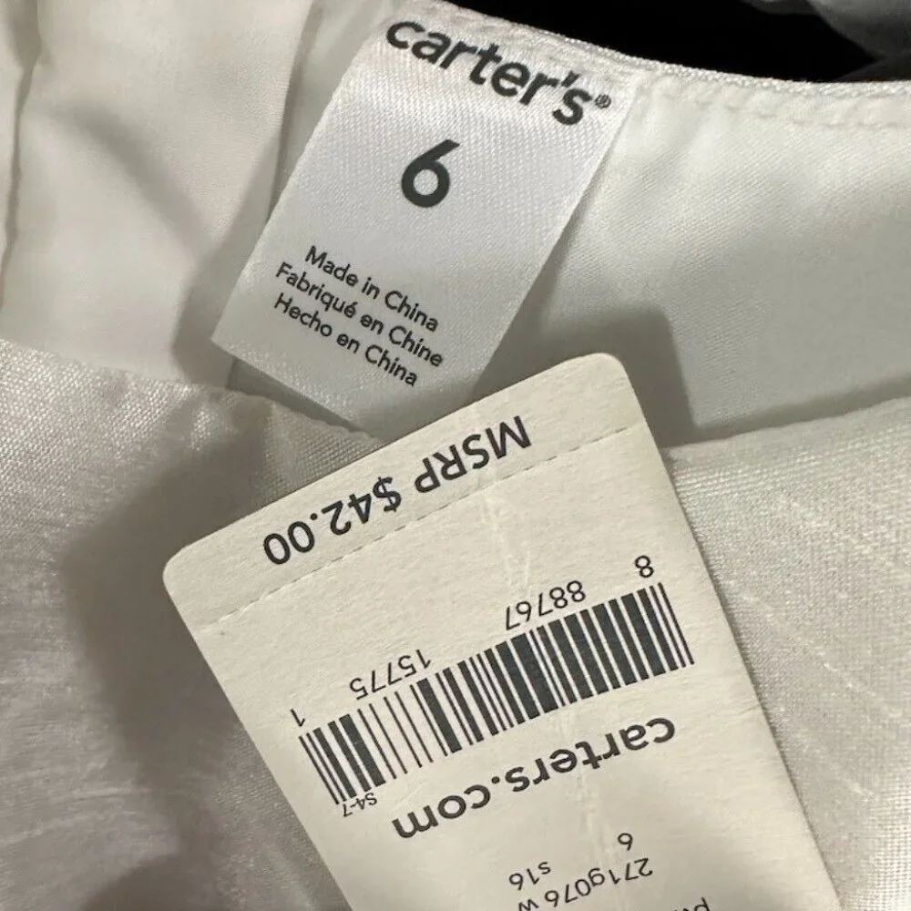 Carters short sleeve party dress SIZE 6 BRAND NEW! - Picture 2 of 3